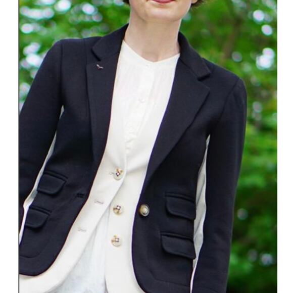 EUC Anthropologie Cartonnier Layered Vest Jacket Blazer Black /Cream Fits size 6 - Picture 7 of 16